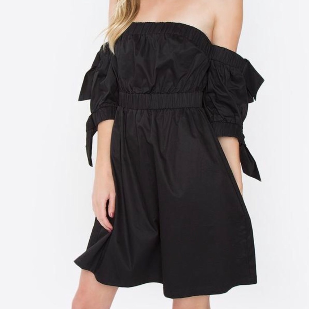 Sugarlips Off The Shoulder Black Luciana Dress